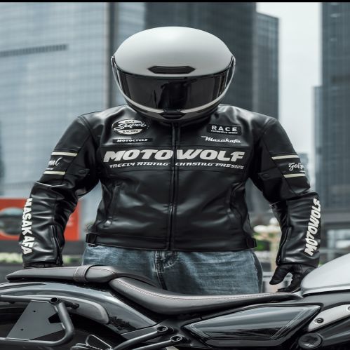 Áo da bảo hộ đi xe máy Motowolf